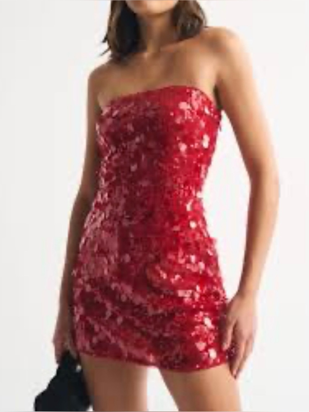 The Abercrombie & Fitch A&F Scarlett Strapless Sequin Skort Dress M Tall